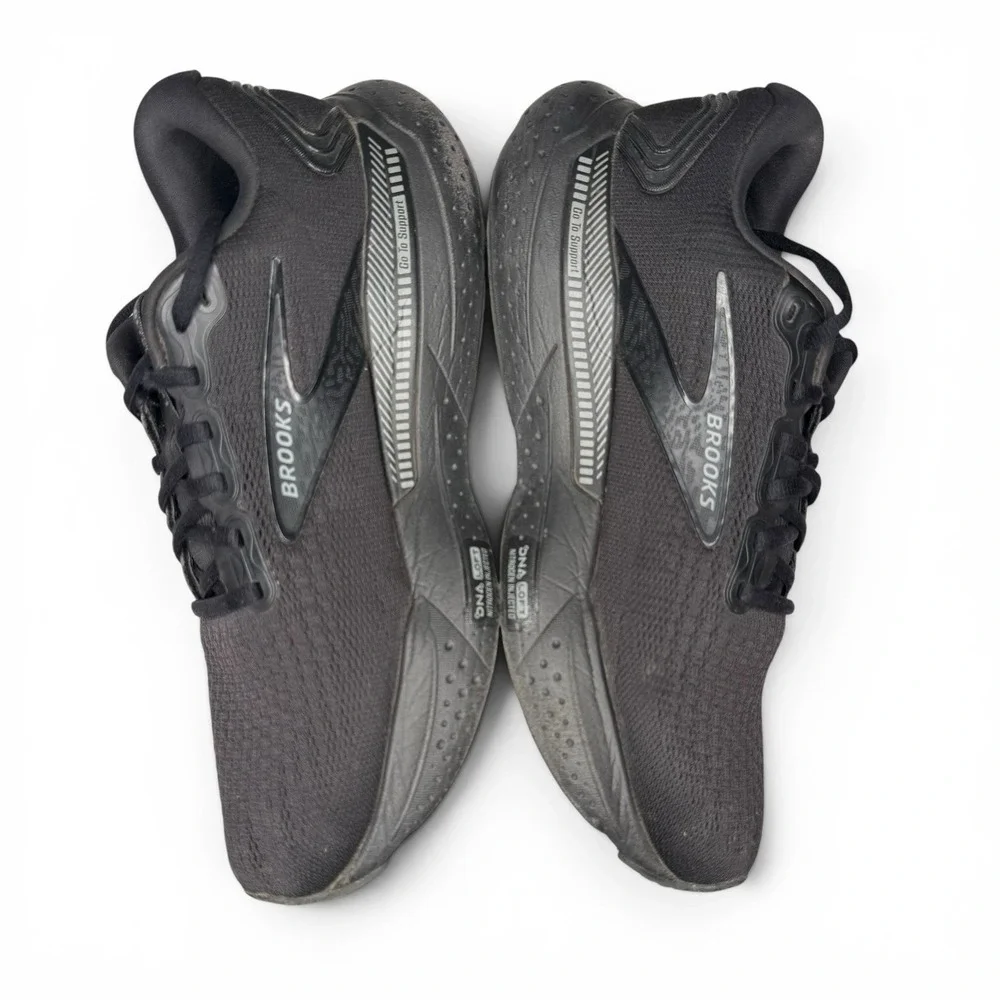 Brooks Glycerin GTS 21 Shoes Mens 8 EE Wide(2E) Triple Black Running 1104202E020